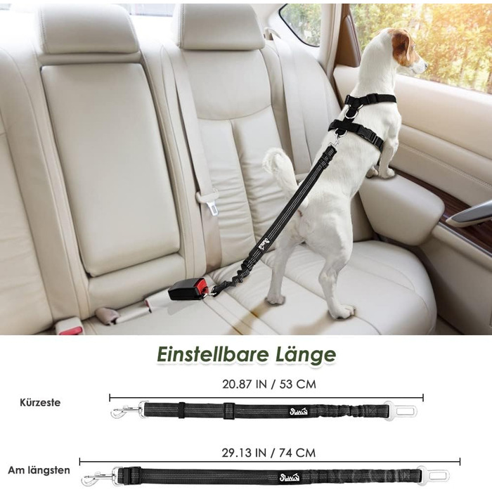 Шлейка для собак SlowTon з кріпленням для авто, чорна, XXS. Дихаюча шлейка з латексу для собак, підходить для спорту та повсякденного використання