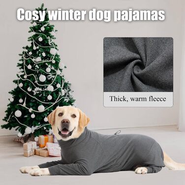 Теплий флісовий пуловер для собак Cyponpy з коміром-гетром, розмір 6XL, сірий