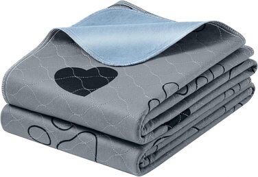 Підстилка для собак Feandrea, 2 шт., 152 x 122 см, сіра, XXL, водонепроникна, супер поглинаюча