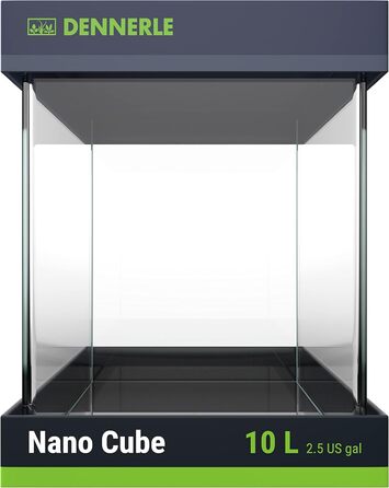 Dennerle Nano Cube 10 л – міні-акваріум для риб та креветок, 20×20×25 см, скляний акваріум преміум-класу