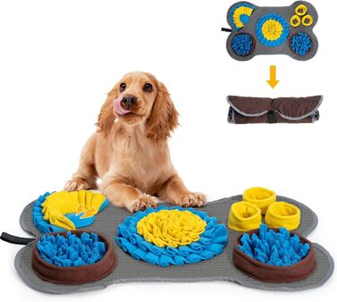 Schnüffelmatte для собак Barpor 38x58 см: інтелектуальна іграшка, килимок-шлепак для тварин, інтерактивна іграшка для собак, неслизька, міцна та придатна для прання