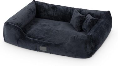 Ортопедичне ліжко для собак Candy, середнього та малого розміру - м'яке ліжко-матрац для собак з плюшу, неслизьке, м'яке, довговічне, стійке до зношування та розривів (XXXL+|160x110 см, темно-синій)