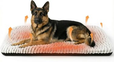 Самогріюча ковдра для собак: 60x90 см, плюшева, без кабелю, тепла та м'яка, миється, не слизька. Підходить для собак та котів, для дому та вулиці. Розміри: 60x90x2 см