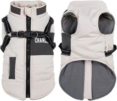 Зимові куртки для собак, теплі та водонепроникні, з світловідбиваючими елементами, жилет для цуценят та собак середніх та великих розмірів XXL, білий