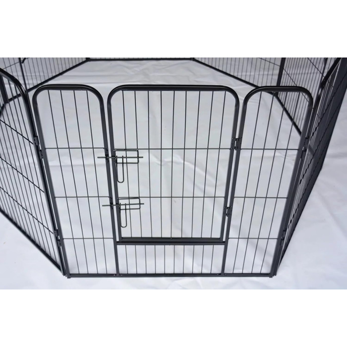 Вигул для цуценят, вольєр, загон для собак, клітка для собак, огорожа для тварин, клітка для дрібних тварин, переносна клітка, вигул для кроликів, кемпінговий забір, кемпінгове огородження, 12 елементів, 80 см