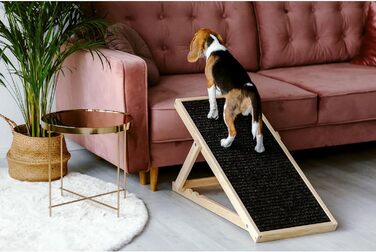 Рампа для собак і котів | Дерев'яна складана рамка для підйомів на ліжко/диван/в автомобіль | Natural