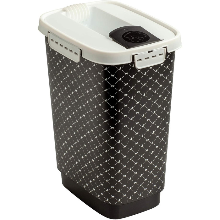 Контейнер для корму Rotho Flo 4.1л з кришкою, з безпечного пластику (PP), BPA-free, чорний