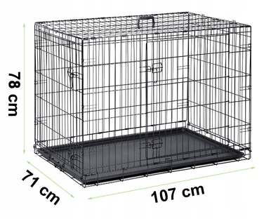 Металева клітка для великих собак GLOBANI, 71 x 107 x 78 см