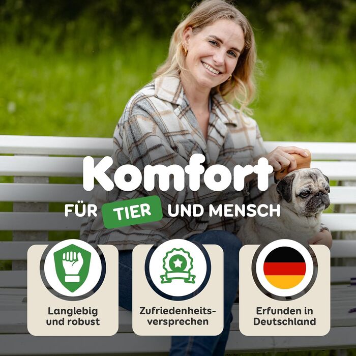 Щітка для собак DR Zoo Wobbi - для видалення шерсті під час линьки - видаляє шерсть у коротко-, гладко- та довгошерстих собак - щадна щітка для собак