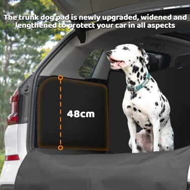 Захисний килимок у багажник для автомобіля для тварин KYG, чорний (XL+ 2 кишені)