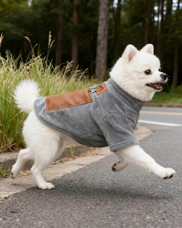 Теплий зимовий одяг для собак MYI, для маленьких, середніх та великих собак, сірий, розміри L (30 см), XL (35 см)