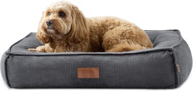 Крізьовий лежак для домашніх тварин Town & Country Luxe CuddleTown, розмір M, 68x57x17 см, кремовий, знімний чохол, протиковзке дно