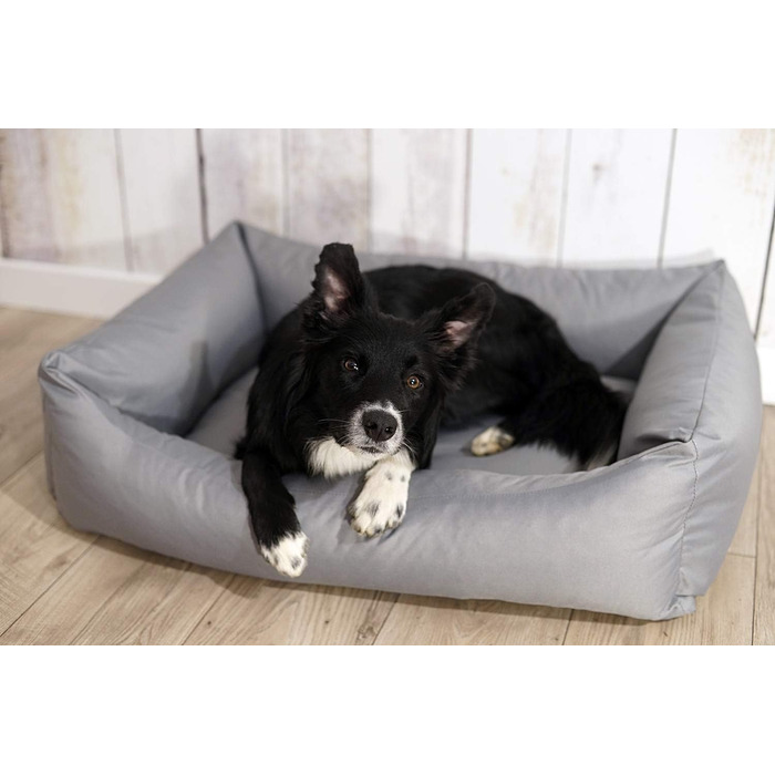 Водонепроникне ліжко для собак 4L Textil Koko великих порід, корзина для собак, знімний та пральний чохол, коричневий (100x80 см)