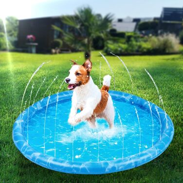 Басейн для собак Ø 80 см: ідеальний басейн-перевертач для собак, іграшковий басейн-фонтан, дитячий басейн для ігор з водою