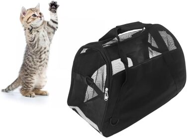 Дихаюча переноска для тварин FRCOLOR Mesh L - м'яка сумка-переноска для собак та котів з 4-сторонньою вентиляцією, для подорожей, комфортна переноска для маленьких тварин