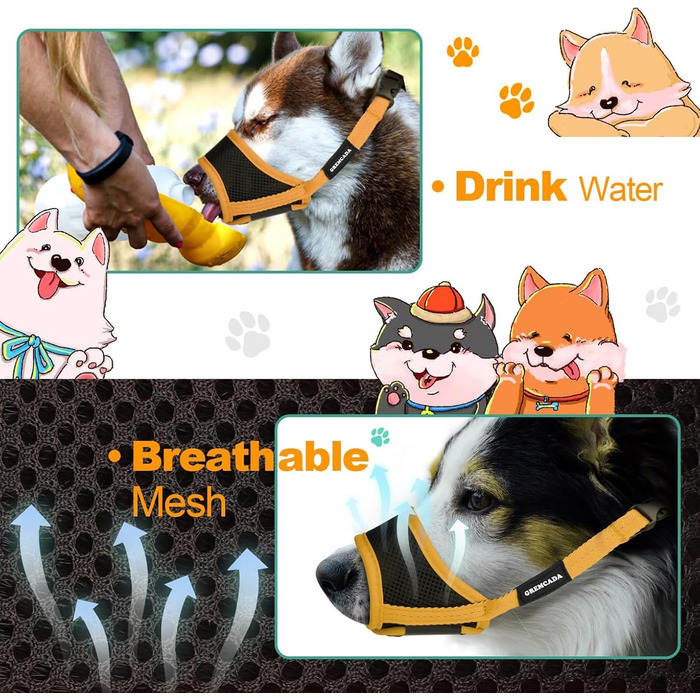 Майор для собак: нейлоновий, з сіткою, регульований, анти-drop, для Лабрадора, Шелті, Чихуахуа