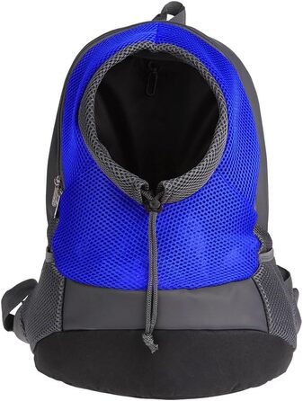 Рюкзак-переноска для собак та котів NHSUNRAY: дихаючий, зручний, з регулюванням та світловідбиваючими смугами (Блакитний)