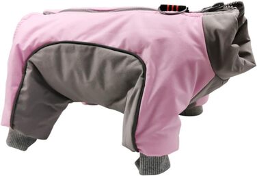 Флісовий зимовий костюм для собак, теплий костюм для маленьких собак, тепла куртка для прогулянок у снігу, рожевий, 42