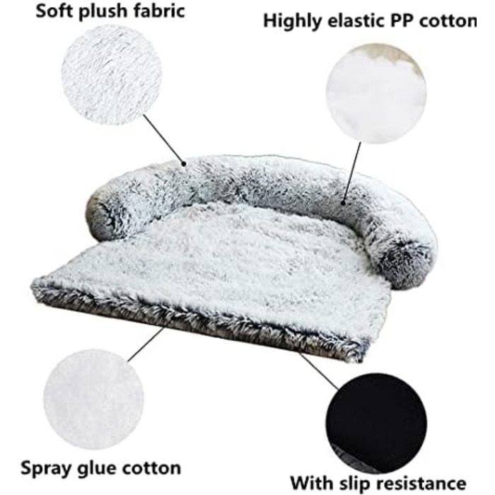 М'яка килимок-підстилка для собак Yuly Weiche, захист меблів, 90x80 см