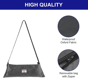 Килимок для собак Outdoor, 100x70 см, водовідштовхувальний. Зручний для подорожей, кемпінгу, з сумкою та щіткою для видалення шерсті. Підходить для собак та котів. Теплий, великий, з оксфордської тканини, чорного кольору.