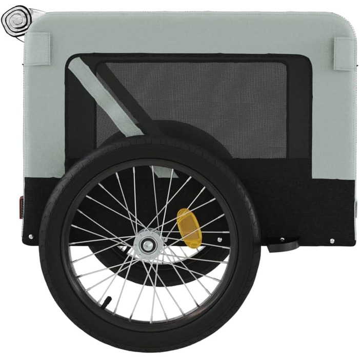 Причіп для велосипеда для собак, сірий та чорний, Oxford-Gewebe & Eisen, для собак та котів