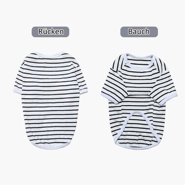 Пуловер для собак - тонкий, середнього розміру, стильний, з принтом, для маленьких собак, еластичний, для Французького бульдога (червоний), червоно-білий (L, чорно-білий)