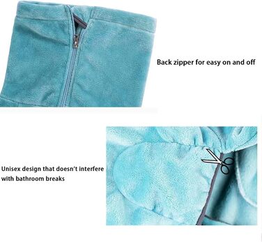 Тепла флісова куртка для собак на зиму, велика, піжама для собак, рогатий светр, еластичний одяг для собак у холодну погоду для прогулянок, походів та подорожей, синій, XS