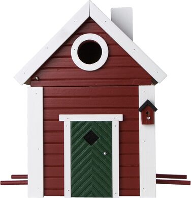 Дерев'яний годівничка та будиночок для птахів Wildlife Garden WG101 Multiholk Schwedenkate, комбінований ністбокс і годівниця