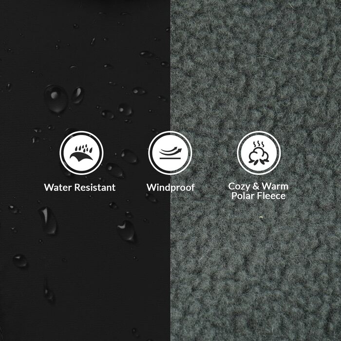 Зимовий теплий одяг для собак великих порід: куртка та пуловер (XXL, чорний)