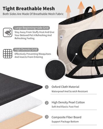 Рюкзак-переноска для тварин: котів та собак, з 2 бічними кишенями та передньою кишеню для цуценят, до 8,5 кг, регульований, з жорстким дном, для подорожей, зелений