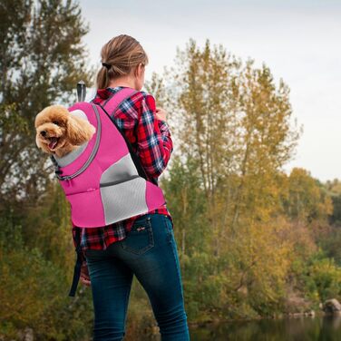 PETCUTE Рюкзак для тварин, переноска для собак та котів, рожевий (38 x 20 x 42 см)