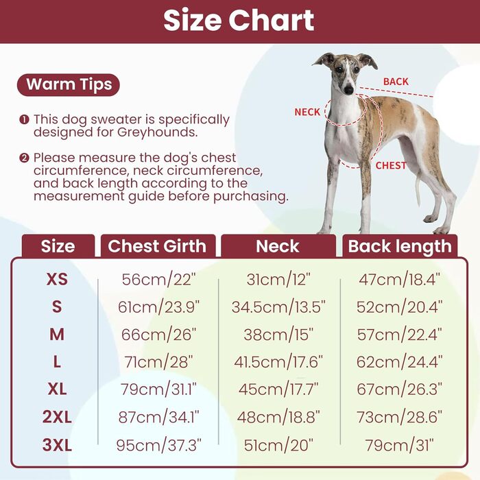 Теплий пуловер для грейхаунда, віппета та інших маленьких собак. Червоний, розмір L