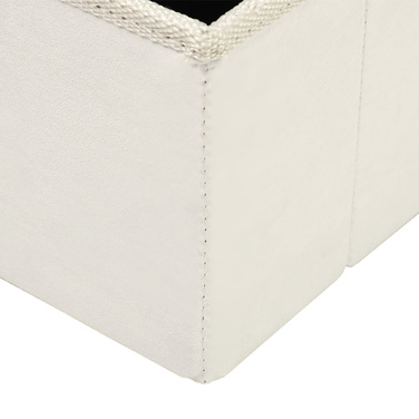 PawHut Pet Stairs Складні сходи для кішок Сходи для собак 3 сходинки з місцем для зберігання для кішок і собак МДФ білий 40x54x48см