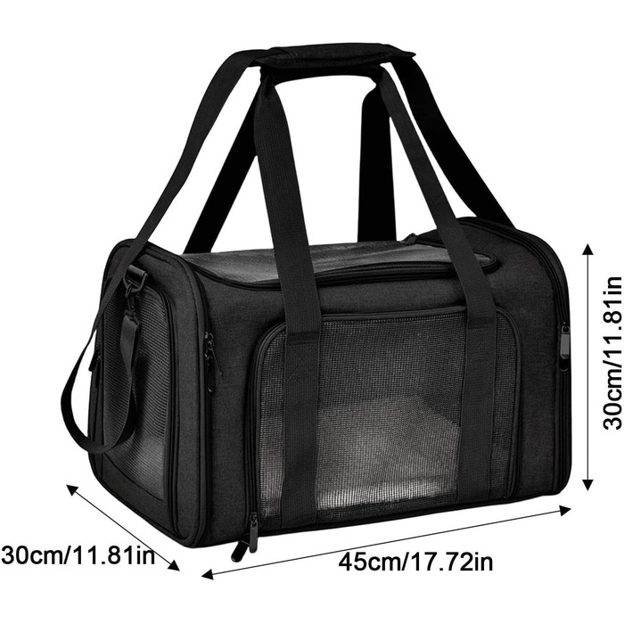 Транспортна переноска для собак та котів, складна, чорна - Dogbox Small