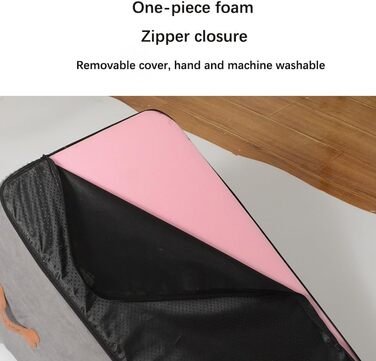 Сходинка для собак маленьких порід, плюшевий чохол, сходи для домашніх тварин, котяча сходинка, пандус для собак до ліжка, дивану, авто, неслизька, з невеликим нахилом (Бежевий, 48*40*30см, 2)