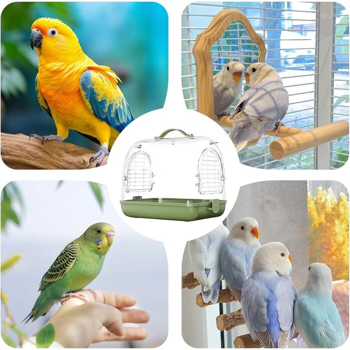 Трансформер для перевезення птахів та хомутів, наплічник для птахів, прозорий клітка для німф, м'яка переносна коробка, переносна клітка для птахів | Переноска для птахів на відкритому повітрі, знімний трансформер для хомутів, прозора переноска для домашн