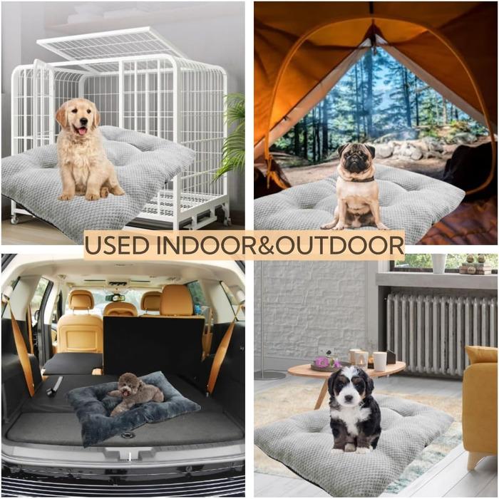 М'яка підстилка для собак Fesky: підстилка в переноску, лежанка для собак, килимок для песиків, 55x40 см сірий