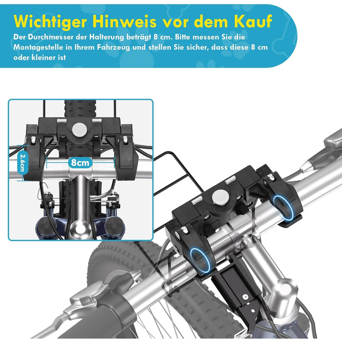 Корзина для собак на велосипед до 10 кг з L-подібним кріпленням Φ8см, складана корзина для велосипеда 4 в 1: рюкзак, сумка через плече, автокрісло, з м'якою подушкою, сітчастими вікнами та світловідбиваючими смугами