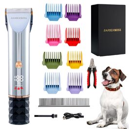 Професійна машинка для стрижки собак BarberBoss: набір для грумінгу, машинка для котів, стрижка для густого хутра