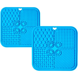 Силіконова килимок-заспокійвач для собак та котів Slow Feeder - блакитний