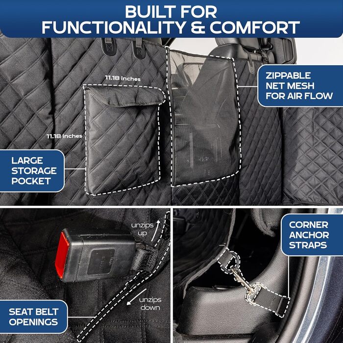 Захист для підлоги кузова Ruff Liners XL з захистом дверей, чорний - відомий з Shark Tank - підходить для повнорозмірних пікапів Crew Cab з відкидними сидіннями, водонепроникний та придатний для прання в пральній машині - міцний XL