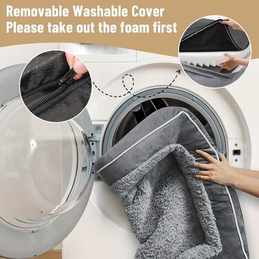 Ортопедичне ліжко для собак з піною-пам'яттю, знімний та пральний чохол, подушка-гніздо, неслизьке підложення та водовідштовхувальне покриття. Ліжко для собак з високим бортиком (XL 107*76 см)