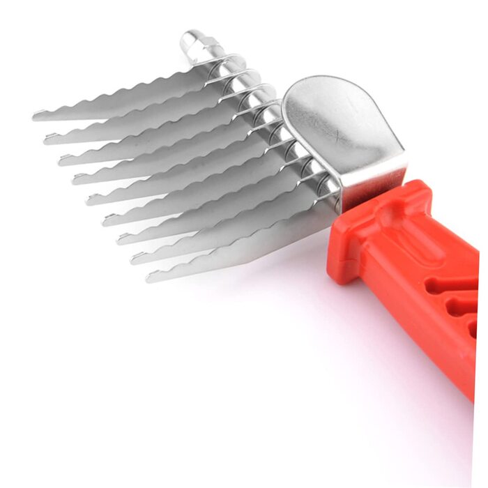 Набір гребінців для грумінгу тварин POPETPOP (3 шт.) - гребінець для собак та котів, для видалення шерсті, середній, червоний