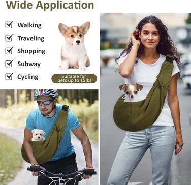 Тканина-слінг для собак, переноска для маленьких собак до 7 кг, слінг для цуценят та котів для прогулянок та активностей на вулиці