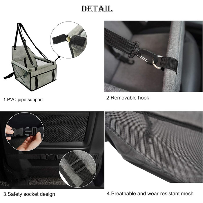 Автоматик для собак MENGQI - водовідштовхувальний, дихаючий, безпечний, сірий