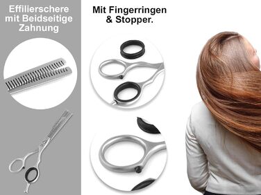 Професійна фризьорська ножиці для стрижки волосся, модельована ножиця з нержавіючої сталі, 6 дюймів (15,24 см)