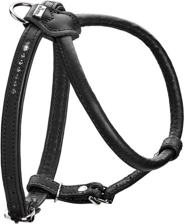 Нашийник для собак HUNTER Round & Soft Canadian UP, чорний, м'яка шкіра, екологічний, Made in Germany, розмір XXS-XS