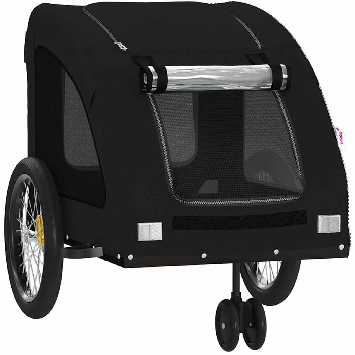 Причіп для велосипеда для собак, чорний, Oxford-Gewebe та залізо, LH57939