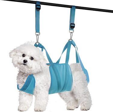 Гамак для грумінгу собак Qcwwy, професійний гамак для догляду за домашніми тваринами з триммером, ножицями та кусачками для нігтів, підходить для стрижки, грумінгу та миття собак (L)