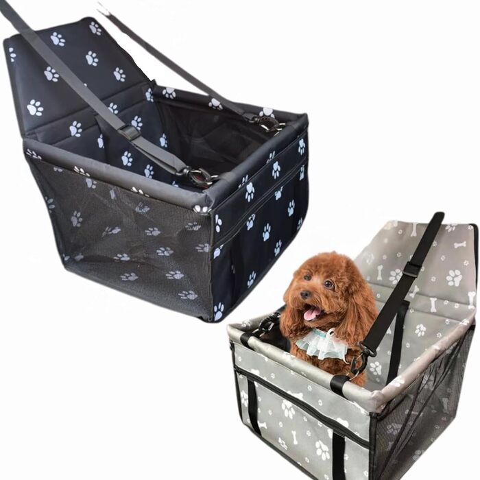 Автомобільний лежак для собак, переноска для собак в авто, 40x33x25 см (Чорний)